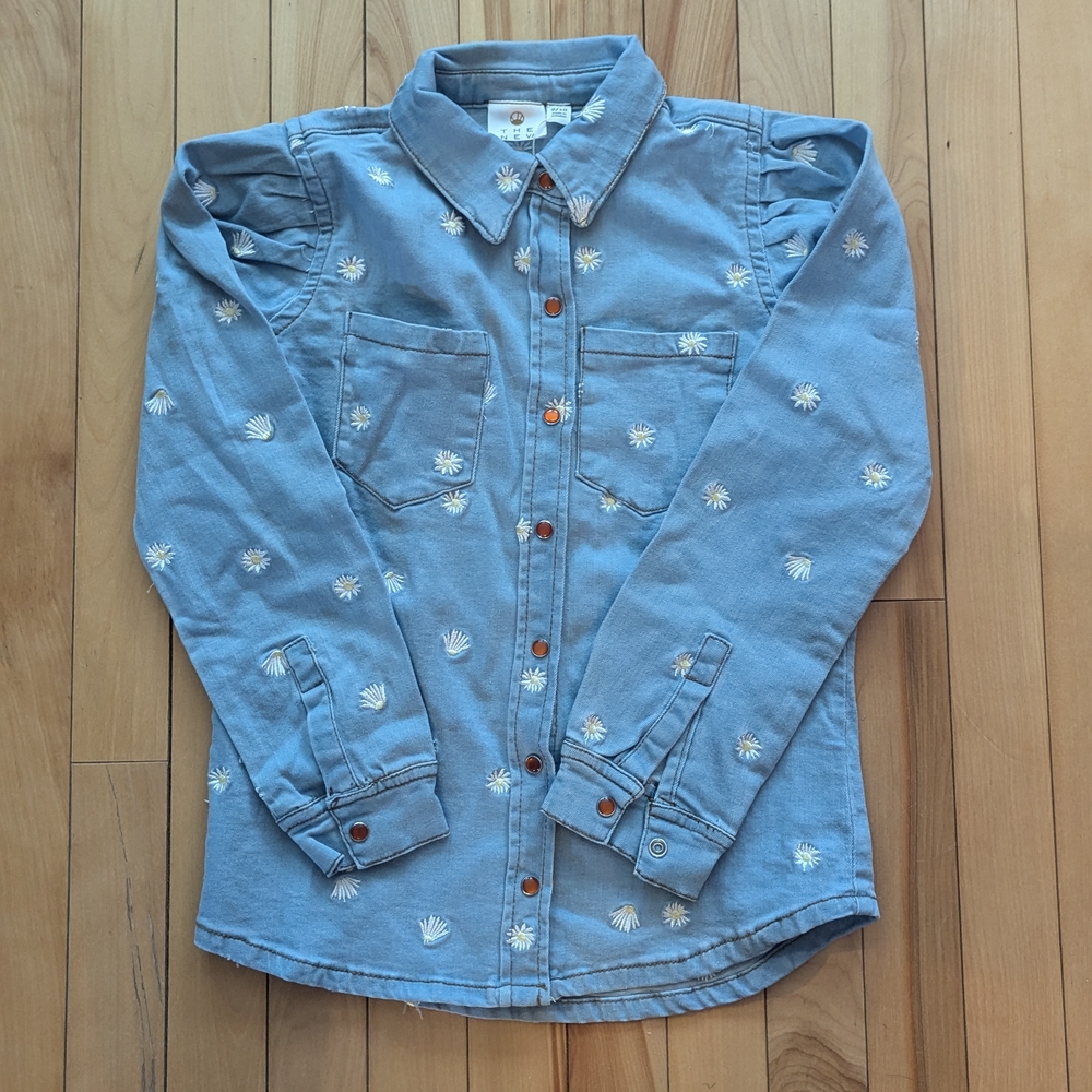 3/15$ Blue Floral Kids Shirt